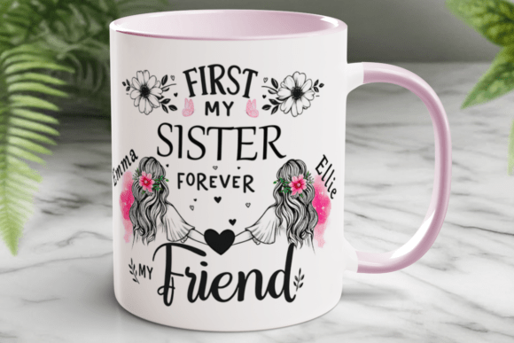 Download Custom Name Sister Mug Png Sublimation - Custom Collection