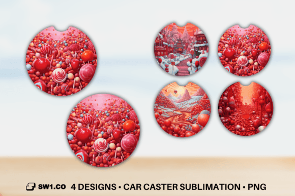 Download Candy Car Coaster Sublimation Designs - Car coaster sublimation designs Collection