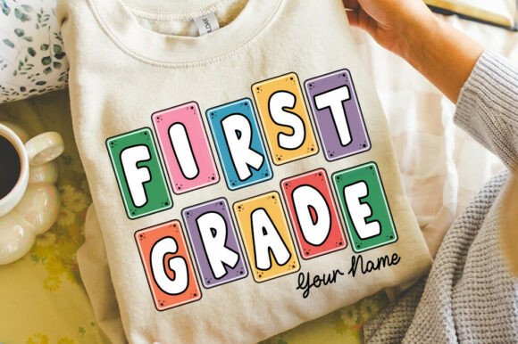 Download First Grade Custom Name School Shirt PNG - Custom Collection